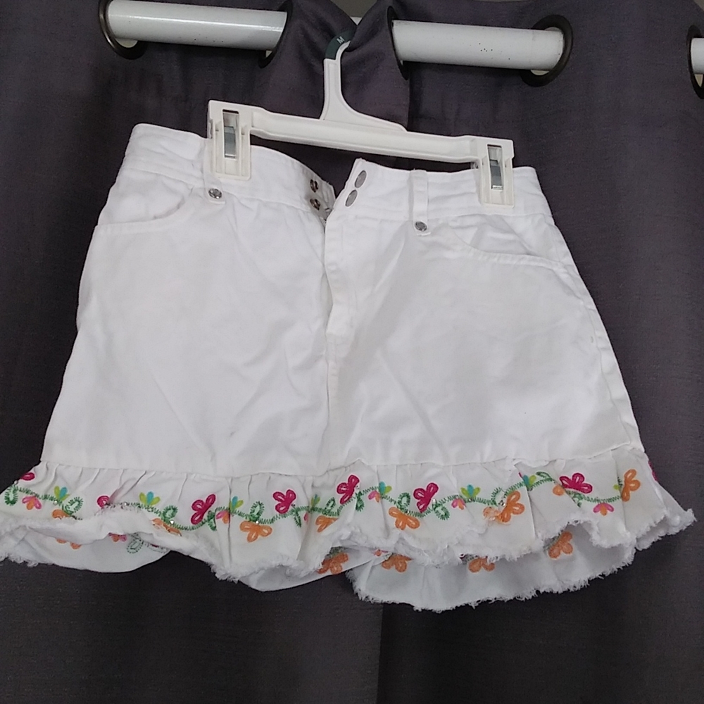 Greendog white short skirt